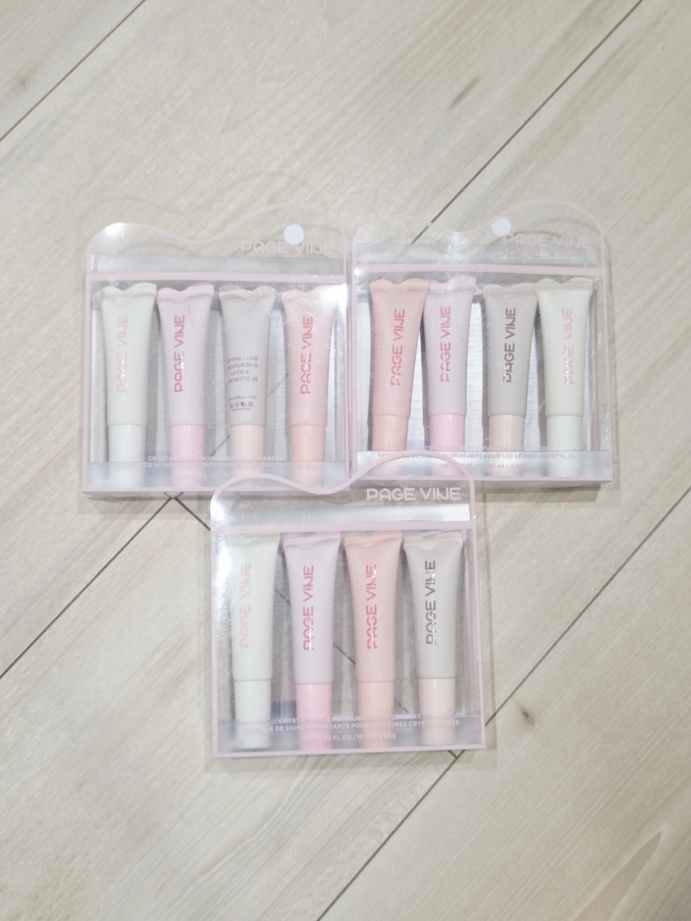 Page Vine Moisturizing Lip Care Set- 4 Flavors (3 Sets)